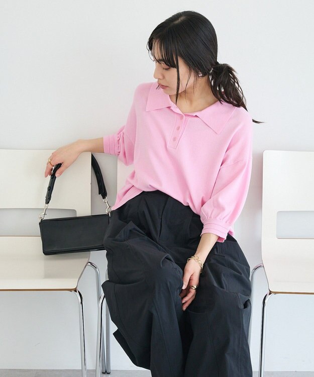 CRAFT STANDARD BOUTIQUE ポロニットプルオーバー Pink