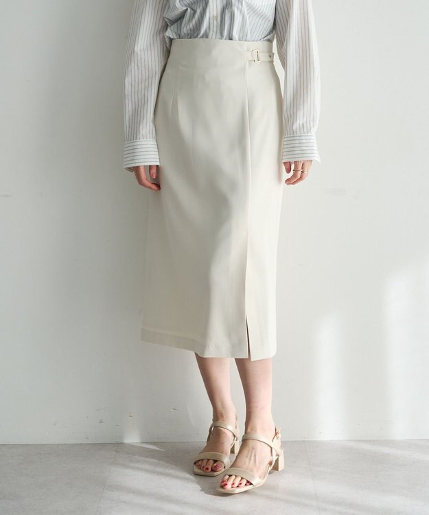 YECCA VECCA サイドベルトナロースカート Ivory