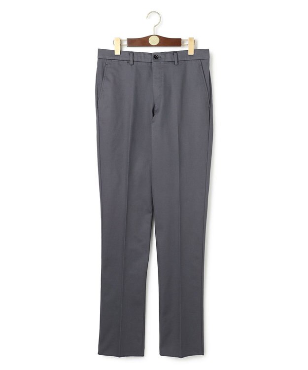 J.PRESS MEN 洗練されたシルエットと機能美【ストレッチ】トリコチン ステムテーパードパンツ グレー系