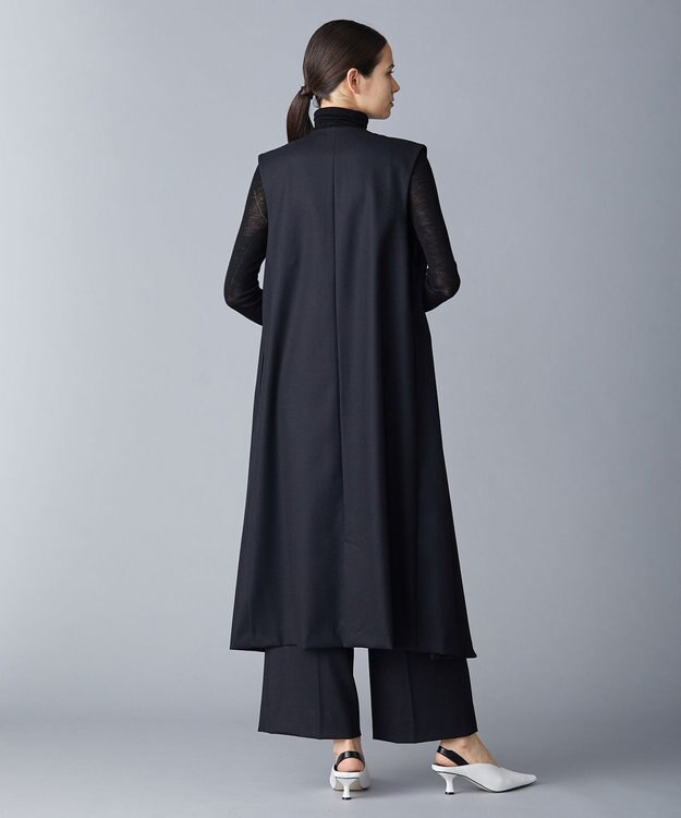 ICB 【洗える】 ウールミルドサキソニー 2WAYワンピース ブラック系