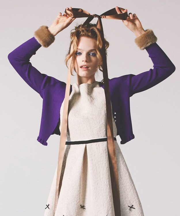 TOCCA BOOM KNIT ボレロ パープル系