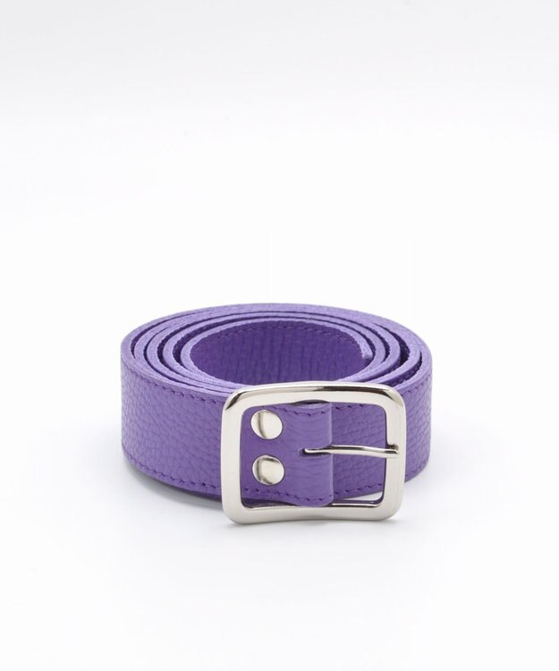 blancle シュリンクレザー 幅3cm 長さ110cm ベルト PURPLE