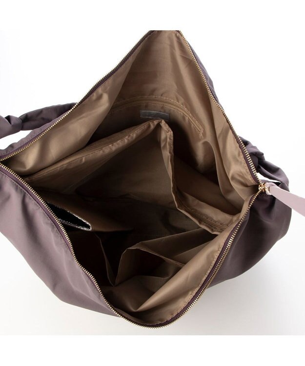 UNBILLION カシュカシュ cachecache / シワナイロンビッグバッグ パープル