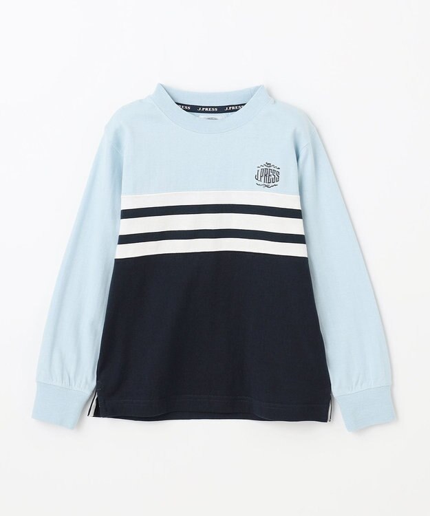 J.PRESS KIDS 【100-130cm】ボーダーミックス カットソー サックスブルー系