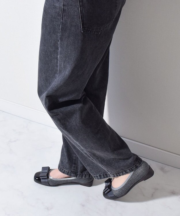 Bridget Birkin ＜2E＞【Bridget Birkin Walk】グログランリボン切替ウォーキングパンプス グレーコンビ