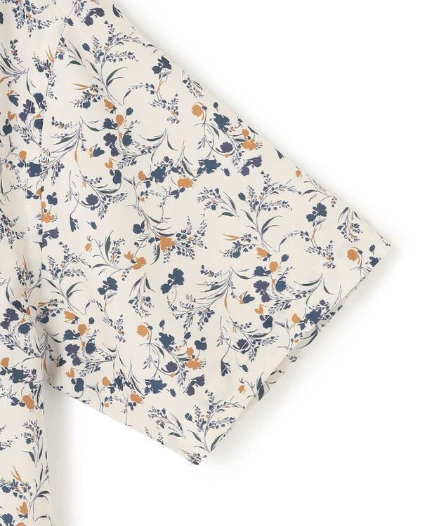 UNFILO MENS ボタニカルプリント オープンカラーシャツ【ギフトにもおすすめ】 ベージュプリント