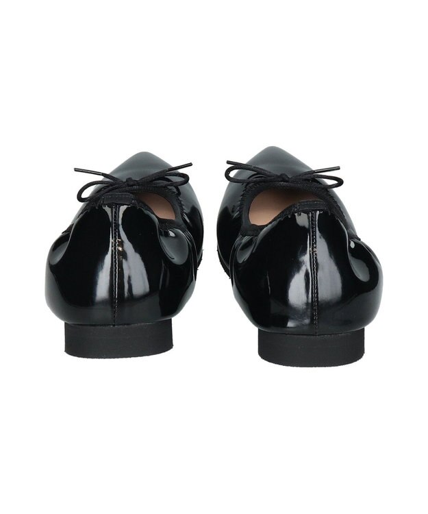 Bridget Birkin ＜抗菌消臭＞【Bridget Birkin】ポインテッドデイリーバレエシューズ ブラックエナメル