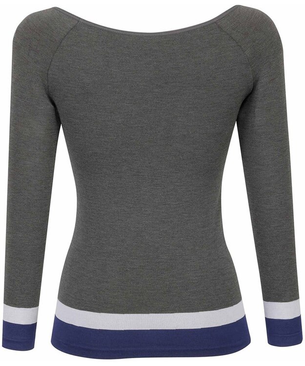 WACOAL あったかインナー よく伸びる生地 袖丈調節可能(7分袖~9分袖) 保温性(身生地) 9分袖 長袖 【360°ラクストレッチ】 レディース CLD371 /ワコール グレー