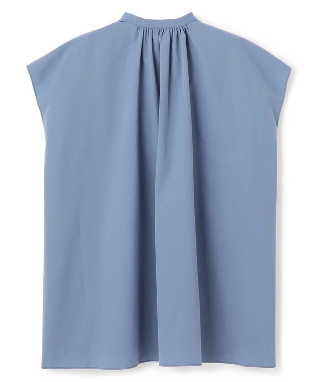 UNFILO FINE MOVE ギャザーブラウス ダルブルー