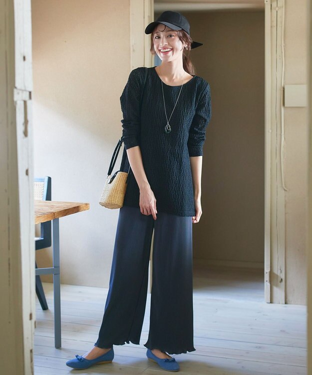 Tiaclasse 【安田美沙子さん/小倉優子さん着用】ジャガードリボンキャップ/リボンキャップ ブラック