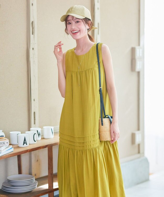 Tiaclasse 【安田美沙子さん/小倉優子さん着用】ジャガードリボンキャップ/リボンキャップ イエロー