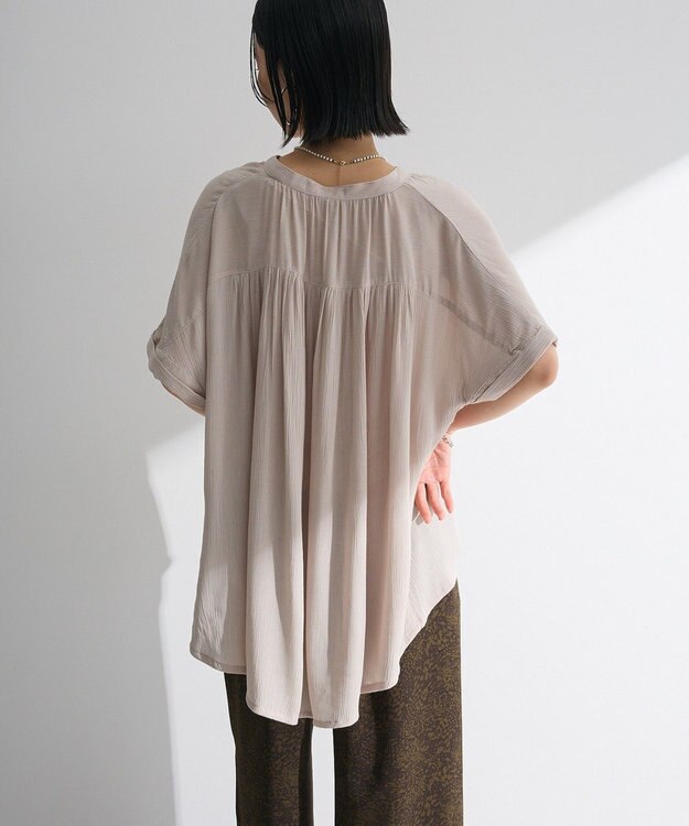 Green Parks Ｉ　レーヨンクレープブラウス Black