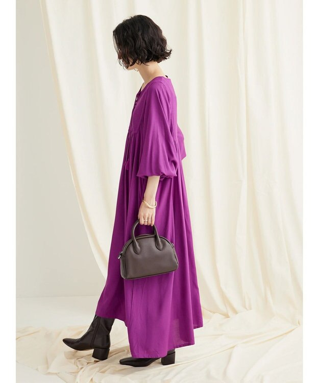 CRAFT STANDARD BOUTIQUE レーヨンキルト切り替えワンピース Purple