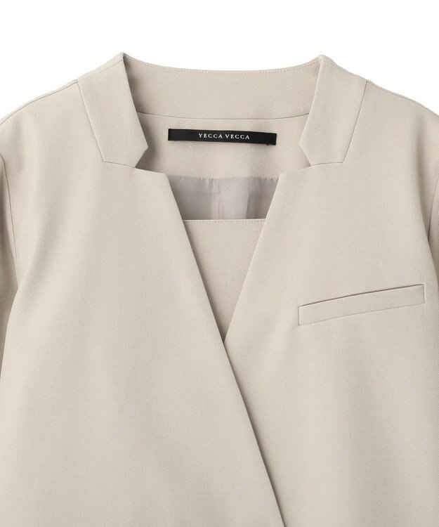 YECCA VECCA 【2点SET】ショートジャケットセットキャミワンピース Light Beige
