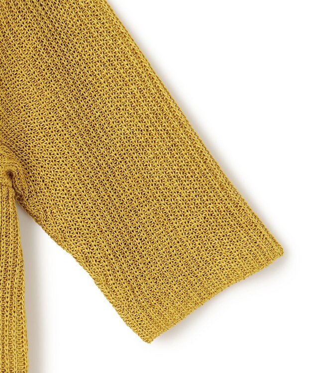 ICB 【WEB限定カラーあり・洗える】 ペーパーブレンドシャインニット 5分袖プルオーバー イエロー系