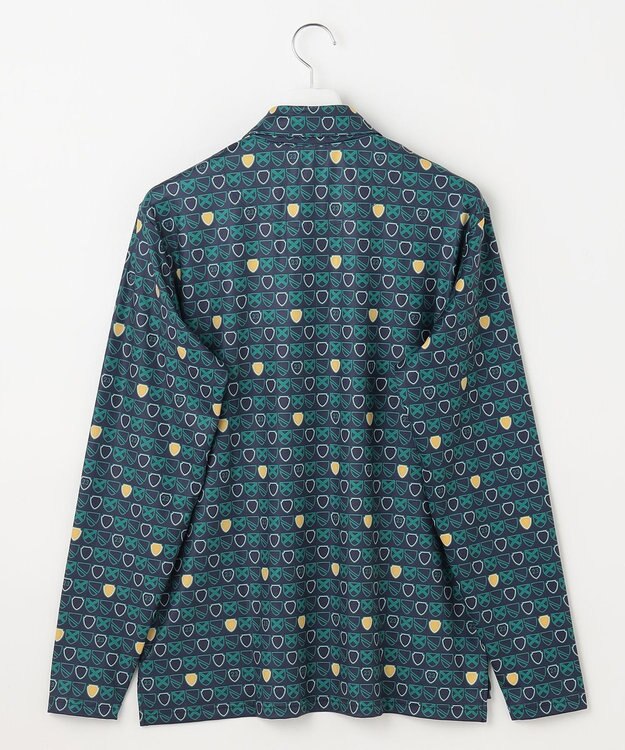 23区GOLF 【MEN】【吸水速乾/UVカット】エンブレム柄ポロシャツ ネイビー系5