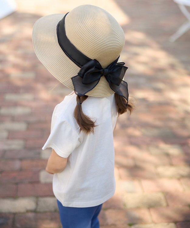 ANY KIDS リボン ブレード ハット モカ×ブラック