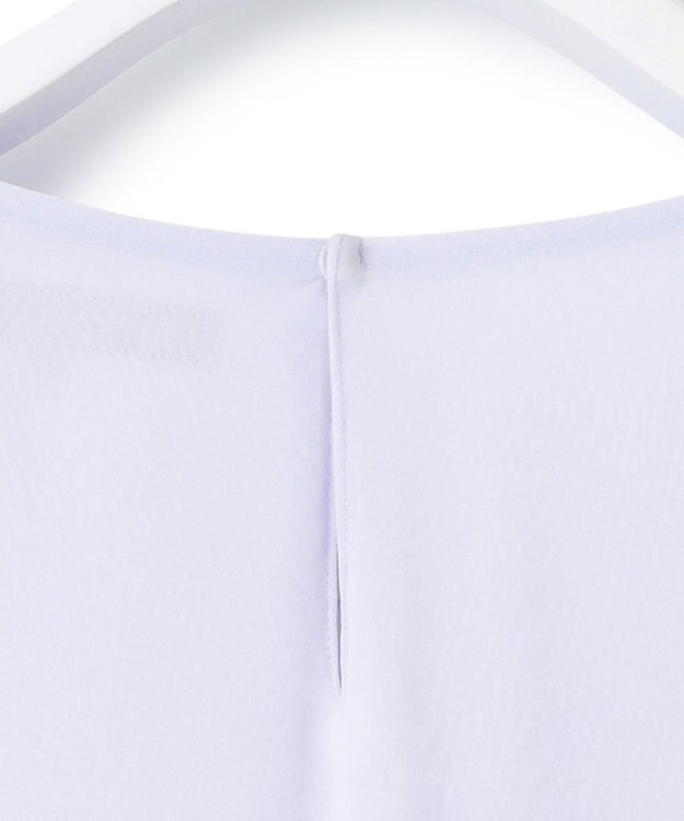 23区 【洗える】エアリーコンビジャージー パールモチーフ カットソー ライラック系