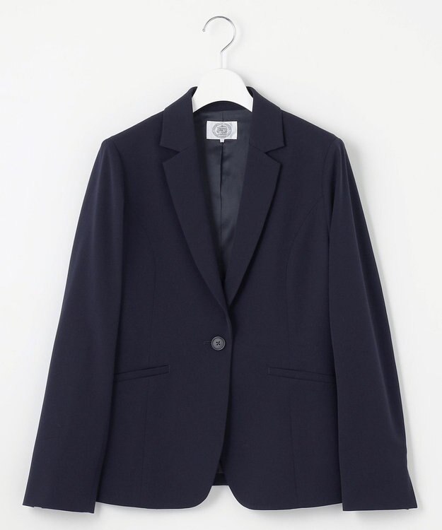 J.PRESS LADIES T/Rアルガンシルク テーラード ジャケット ネイビー系