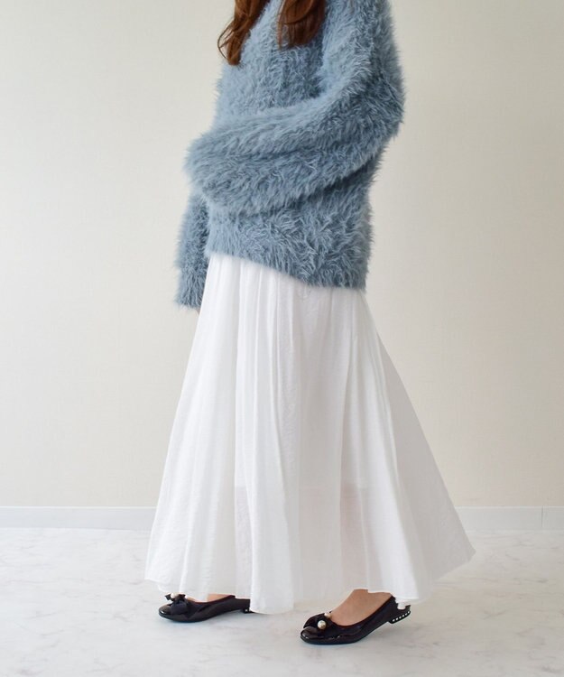 Bridget Birkin 【Bridget Birkin】ビッグパールリボンフラットシューズ ブラックエナメル