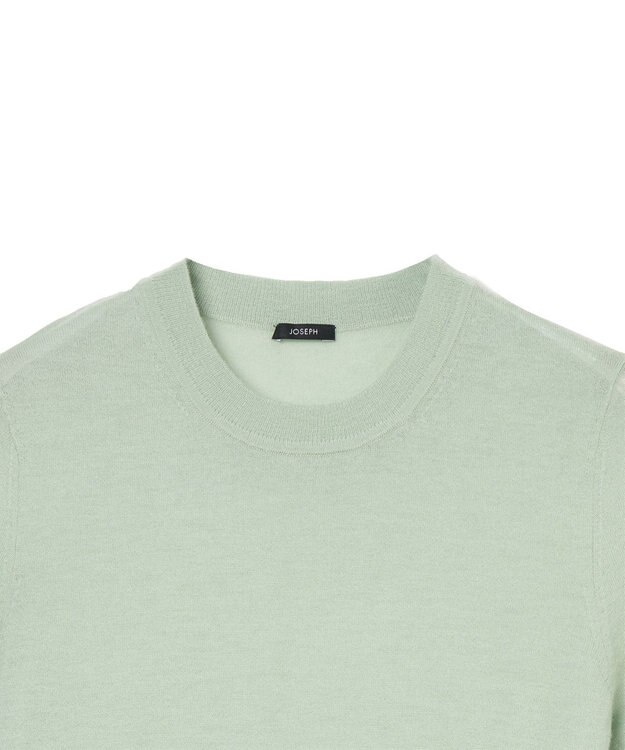 JOSEPH 【洗える】キャッシュエアー　ショートスリーブニット Matcha