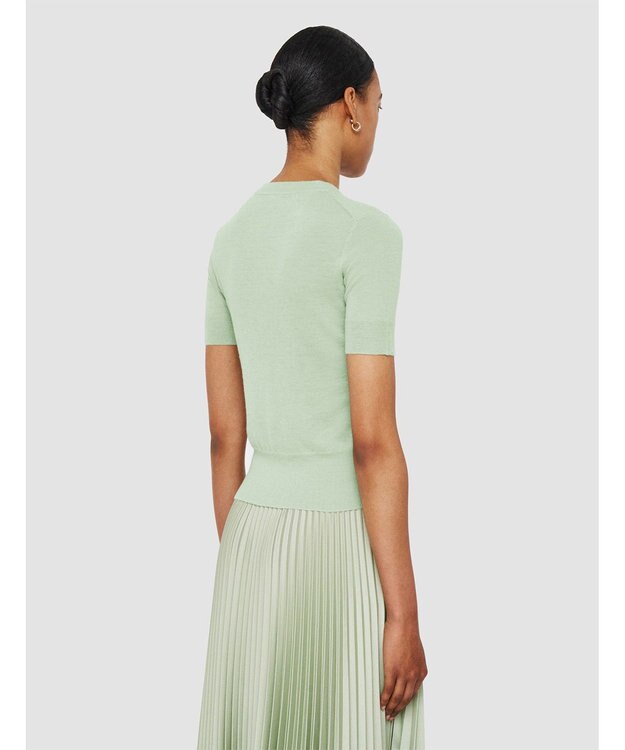 JOSEPH 【洗える】キャッシュエアー　ショートスリーブニット Matcha