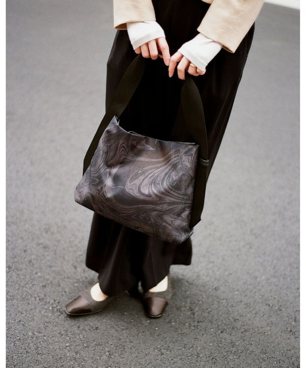 MIYABIYA LAQUOH マーブル墨流し ワンショルダーS カーキ