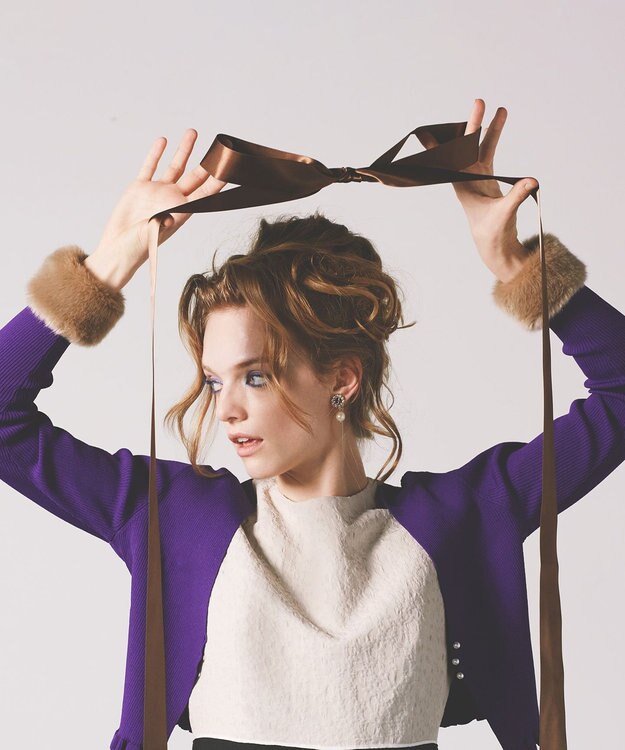 TOCCA BOOM KNIT ボレロ パープル系