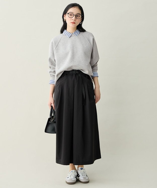 ANY L ダンボールバックリブプルオーバー ライトグレー