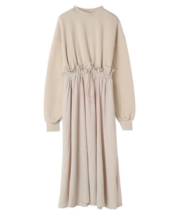 Green Parks ・ＳＵＧＡＲ　ＳＰＯＯＮ　ドロストドッキングワンピ Light Beige