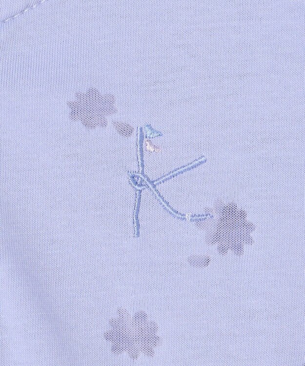 組曲 KIDS 【UVケア】【110-140cm】フラワーオパール パーカー サックスブルー系