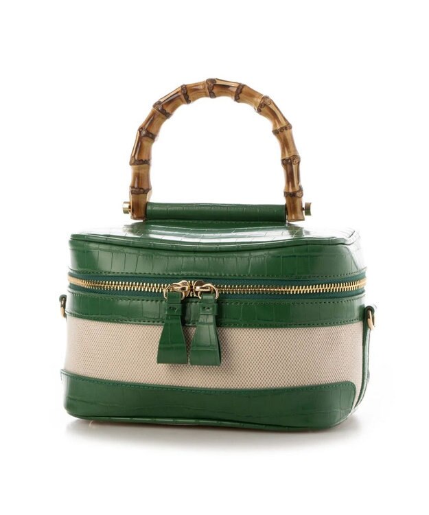 UNBILLION kakatoo バンブーハンドル2wayバニティバッグ グリーン