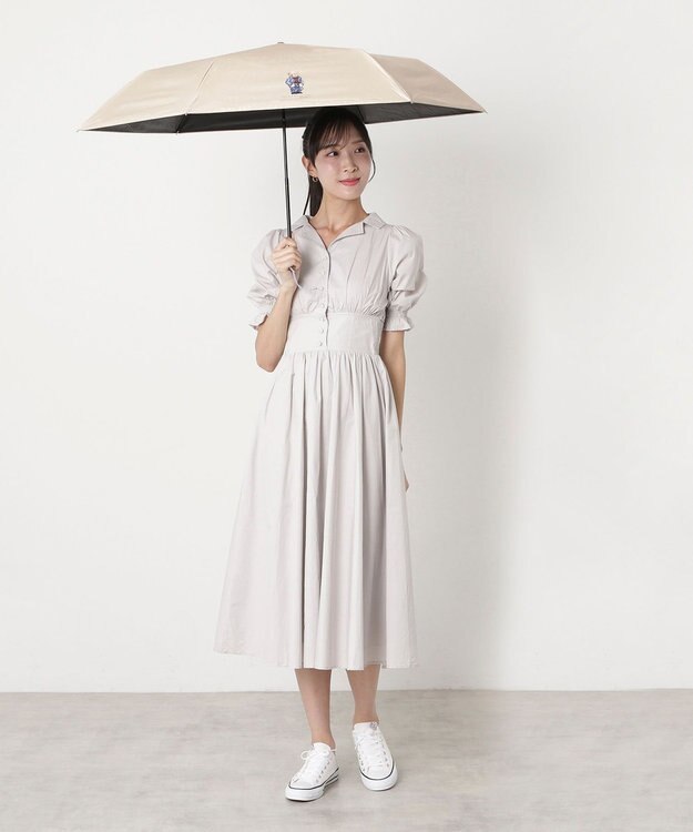 MOONBAT 【遮熱・遮光】POLO RALPH LAUREN(ポロ ラルフローレン)CORE DENIM BEAR ポロベア 晴雨兼用 雨傘  折りたたみ傘 ベージュ