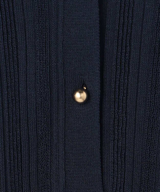 BEIGE， GOVERNOR / シアーリブ スキッパーニット Navy