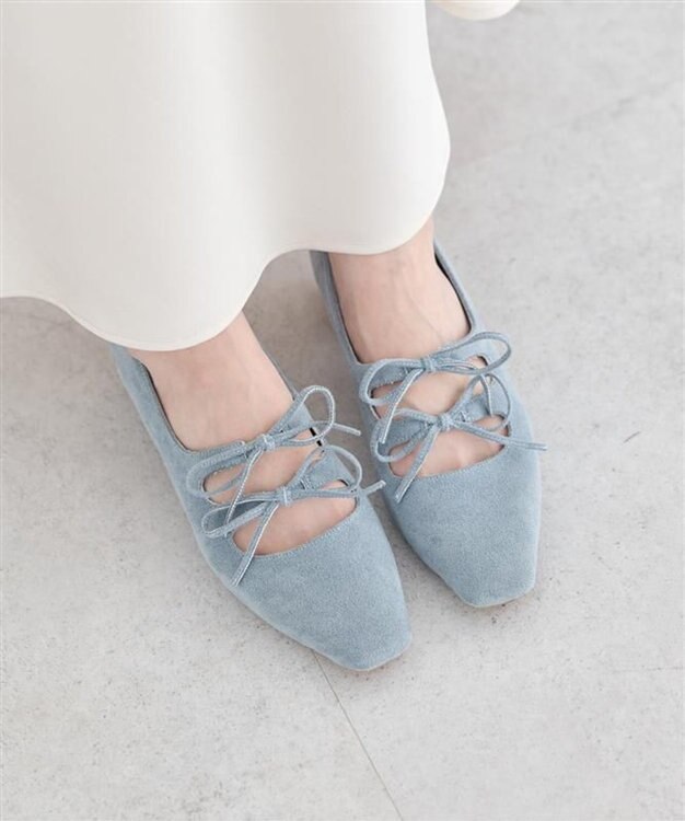 earth music&ecology Ｗリボンパンプス Sax