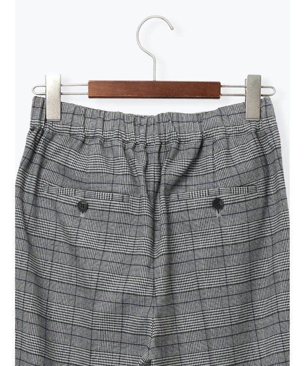 Te chichi グレンチェックスラックス チャコールグレー