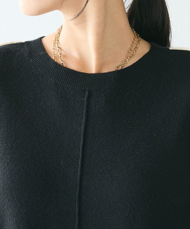 CRAFT STANDARD BOUTIQUE とてもちライン入りニットワンピース Black