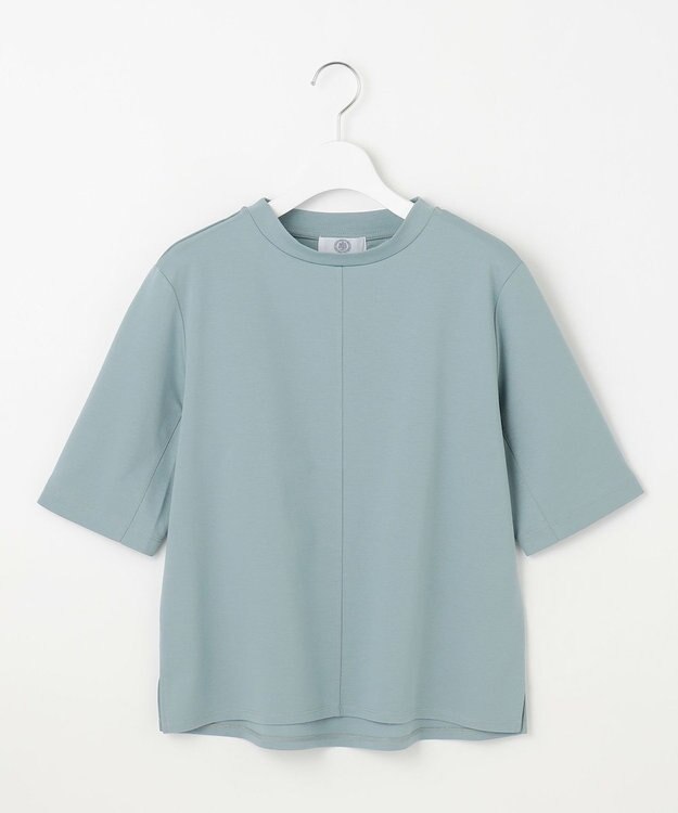 J.PRESS LADIES L TCポンチ モックネック カットソー ミストグリーン系