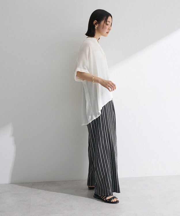 Green Parks Ｉ　レーヨンクレープブラウス Black