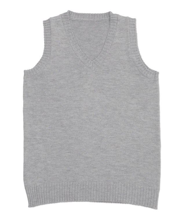 WEGO 【SCHOOLITEM】ベーシックニットベスト 杢グレー