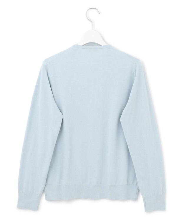 23区 【アンサンブル対応/洗える】プレミアム コットン カーディガン スカイブルー系