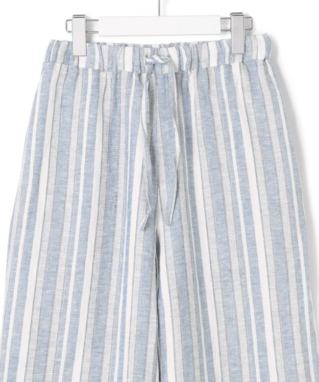 J.PRESS YORK STREET 【WOMEN】コットンリネン　ワイドパンツ ブルー系1