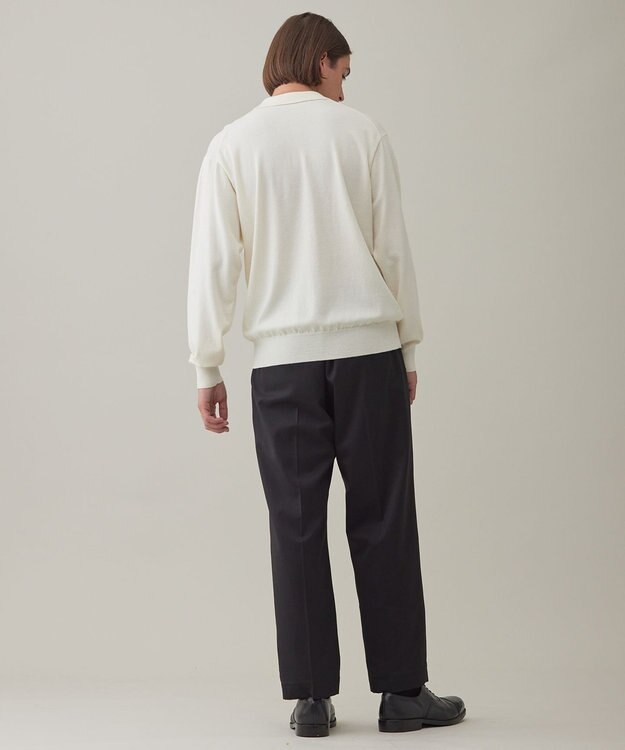 UNFILO MENS ウールライク ワイドパンツ ブラック