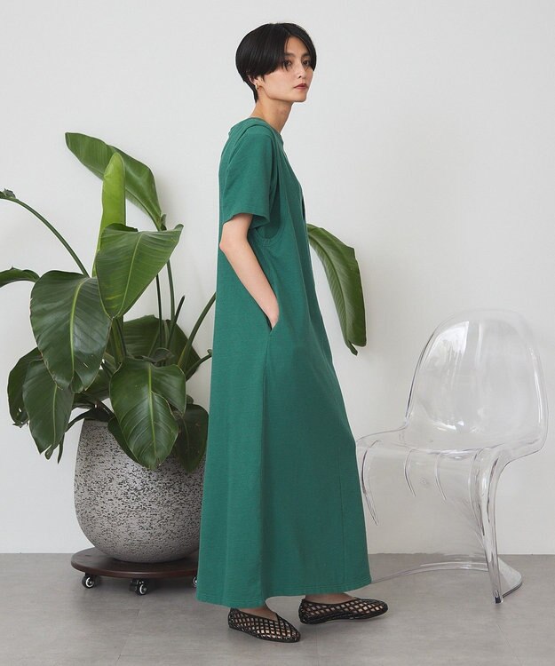 AMERICAN HOLIC 【2点セット】Tシャツ＋Uネックワンピース Green