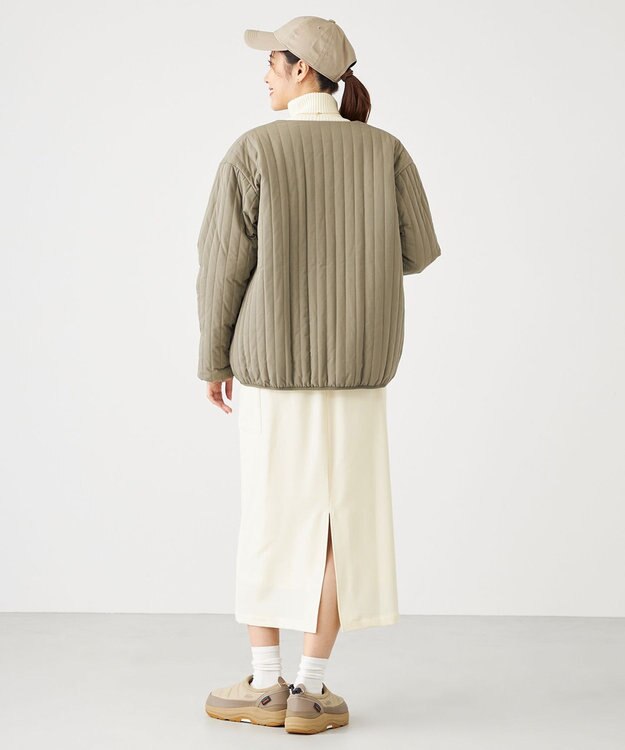 SHARE PARK LADIES フラップポケットタイトスカート アイボリー系