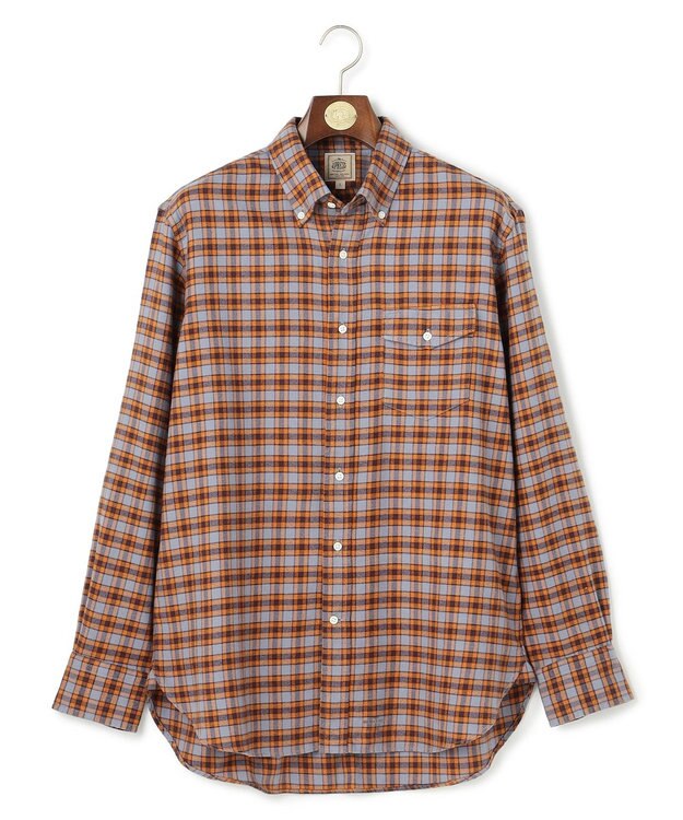 J.PRESS MEN テンセルミックスコットンネルシャツ / B.D. グレー系3