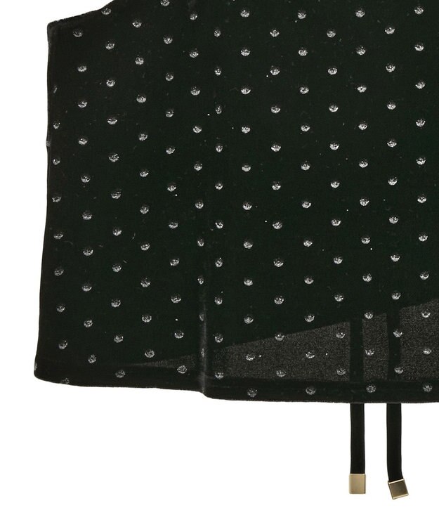 YECCA VECCA グリッタードットベロアオーバーキャミ Black