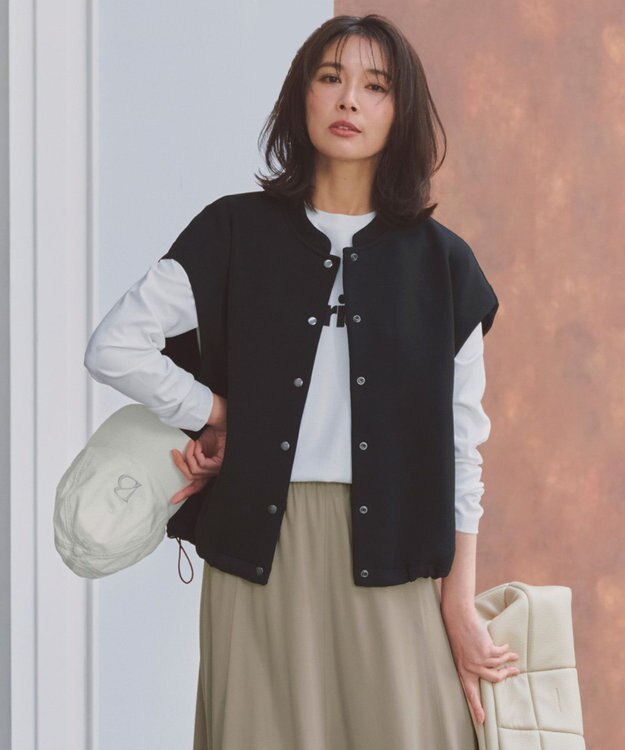 UNFILO BEAUTY FORM JERSEY スリーブレス ブルゾン