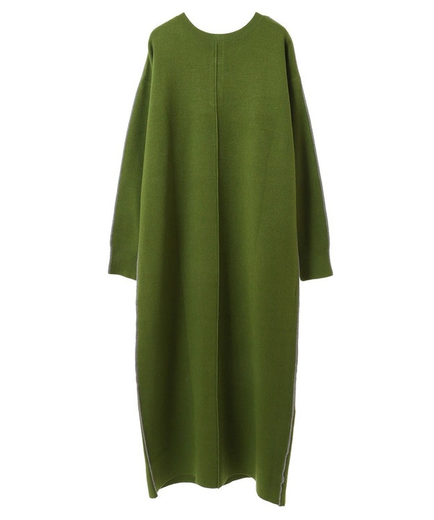 CRAFT STANDARD BOUTIQUE とてもちライン入りニットワンピース Green