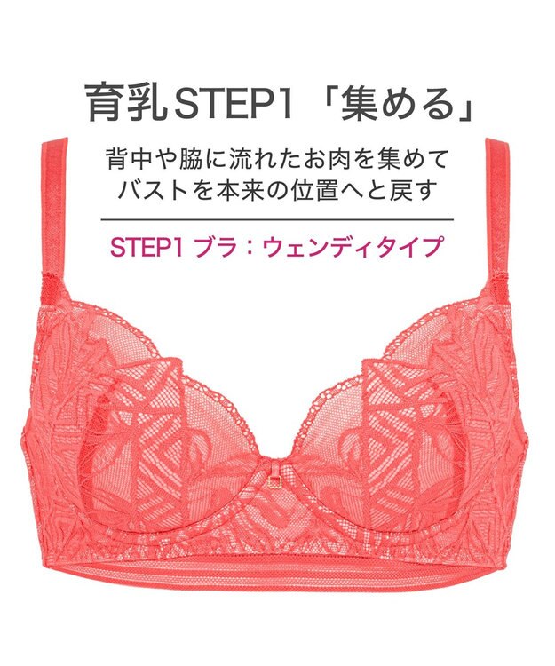 BRADELIS New York 【BRADELIS New York / 育乳補整ブラ・STEP1 集める】ウェンディステップ1ブラ25S1 オレンジ